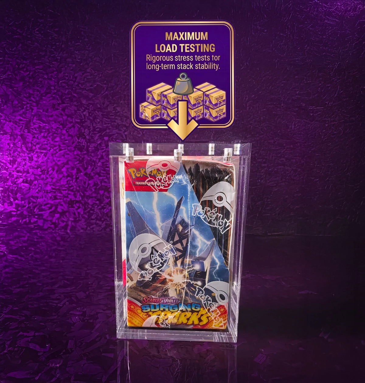 3 x 8MM Thick Pokemon Booster Box Acrylic Magnetic Display Protector Case Bulk