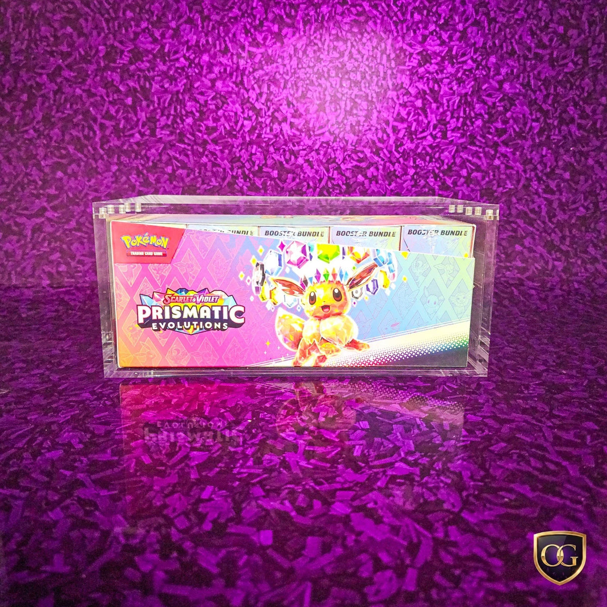 8mm Pokemon Booster Bundle Display Case Acrylic Case Display Protector Prismatic