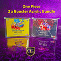 2 x 8MM One Piece Booster OP04 - OP17 Acrylic Magnetic Display Protector Case