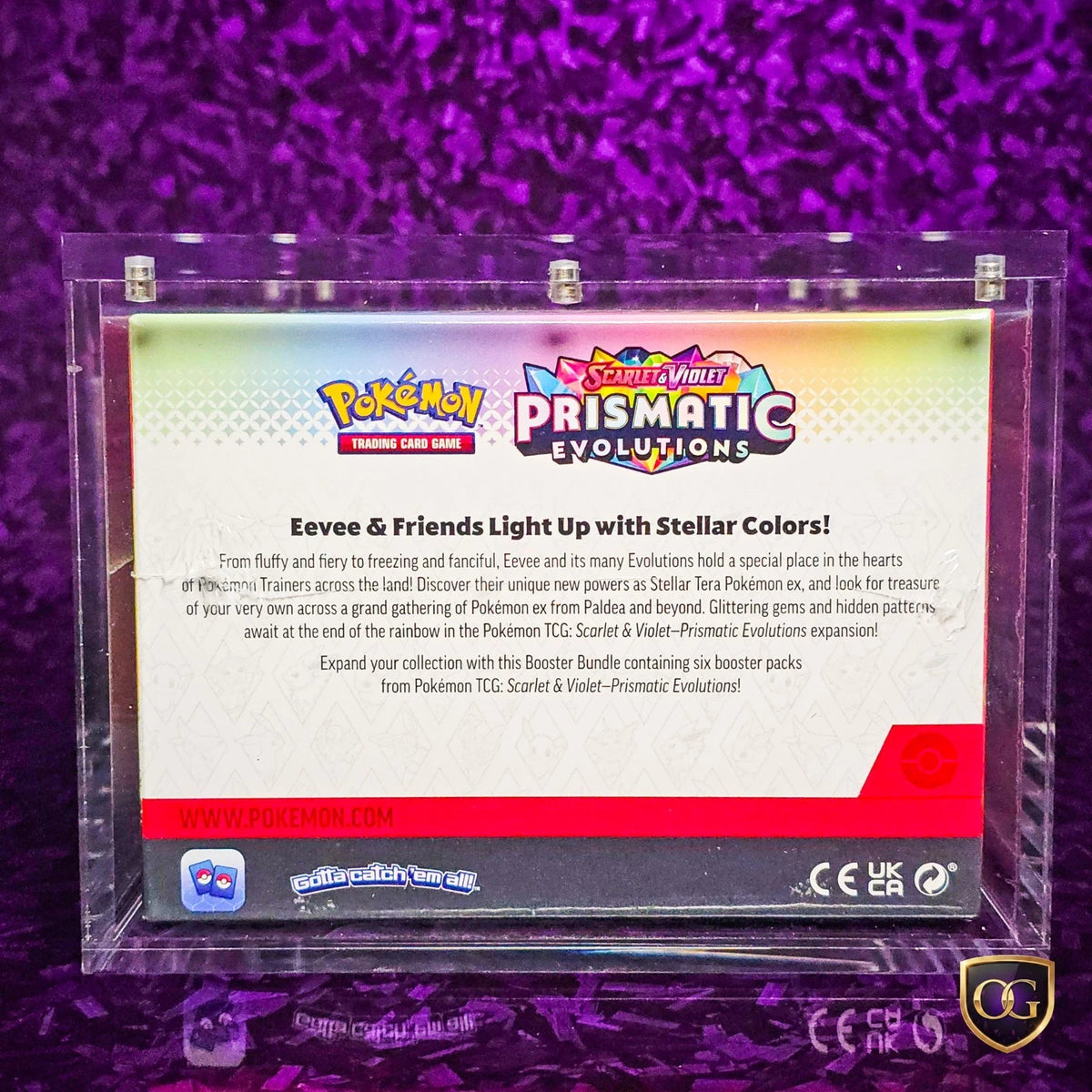 8mm Pokemon Booster Bundle Display Case Acrylic Case Display Protector Prismatic