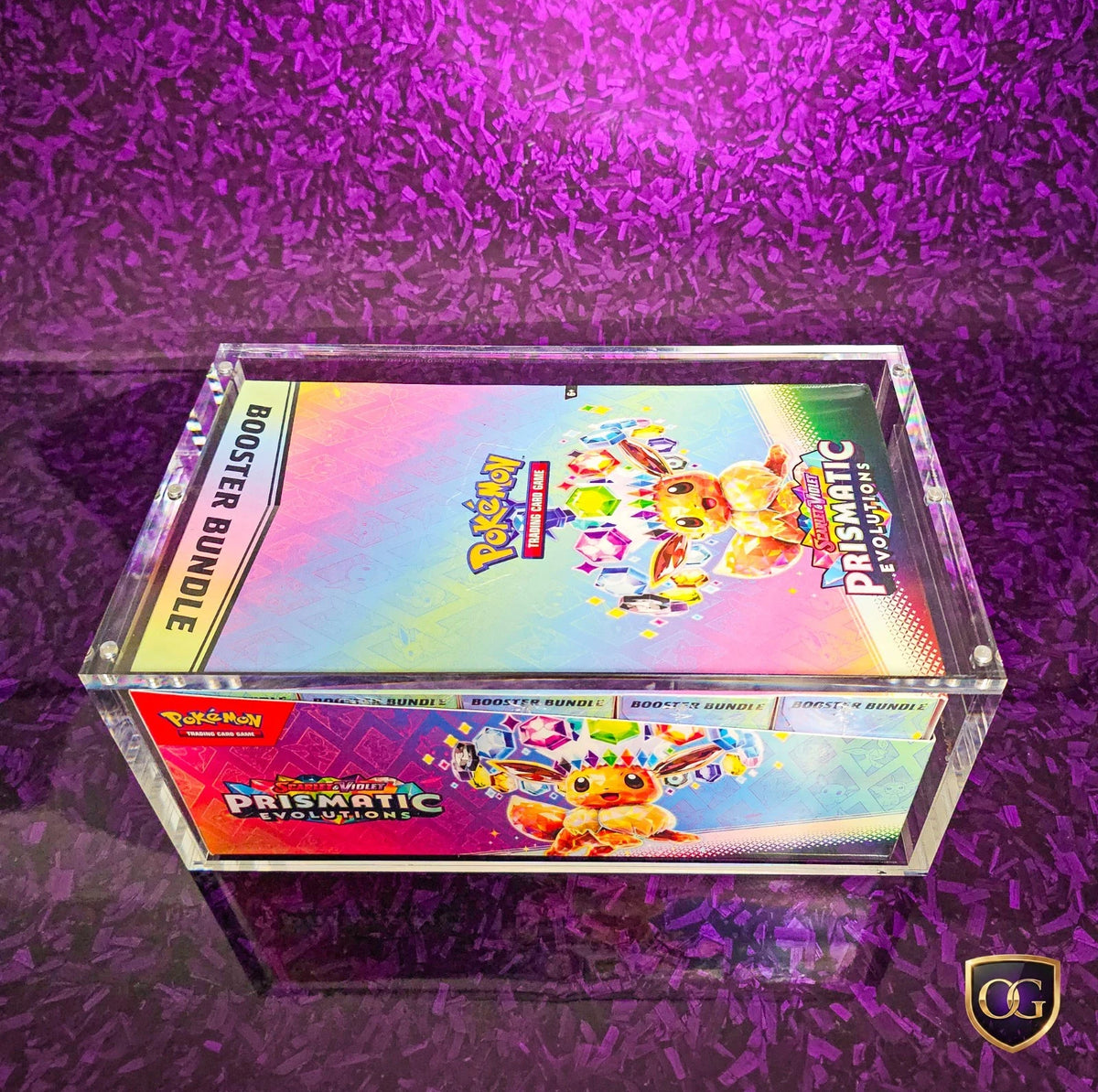 8mm Pokemon Booster Bundle Display Case Acrylic Case Display Protector Prismatic