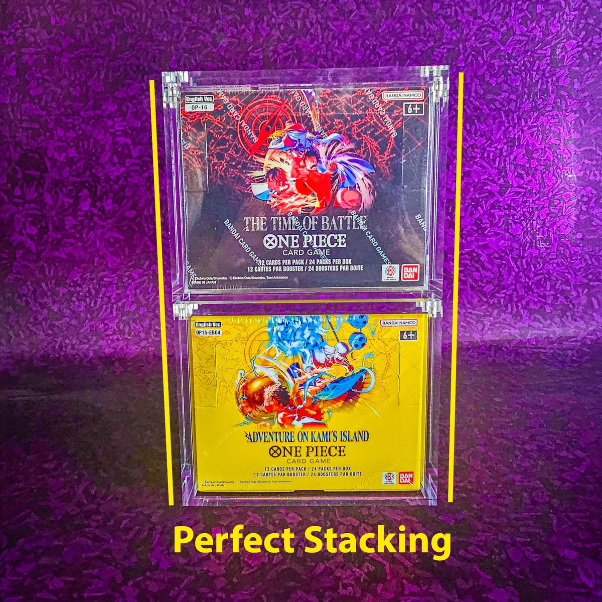 2 x 8MM One Piece Booster EB01 - EB03 Acrylic Magnetic Display Protector Case