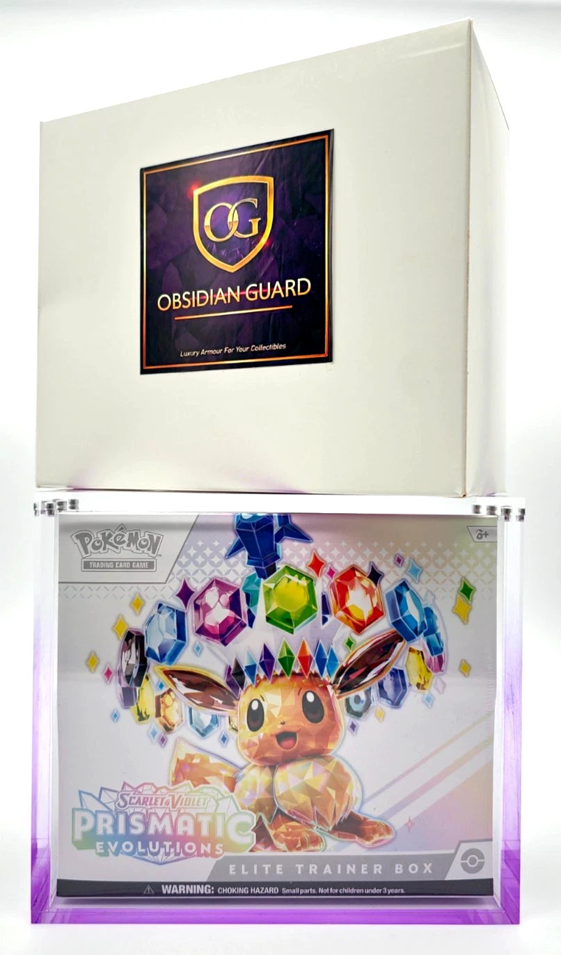 Pokemon ETB Acrylic Gradient Purple 8MM Elite Trainer Box Display Protector Case
