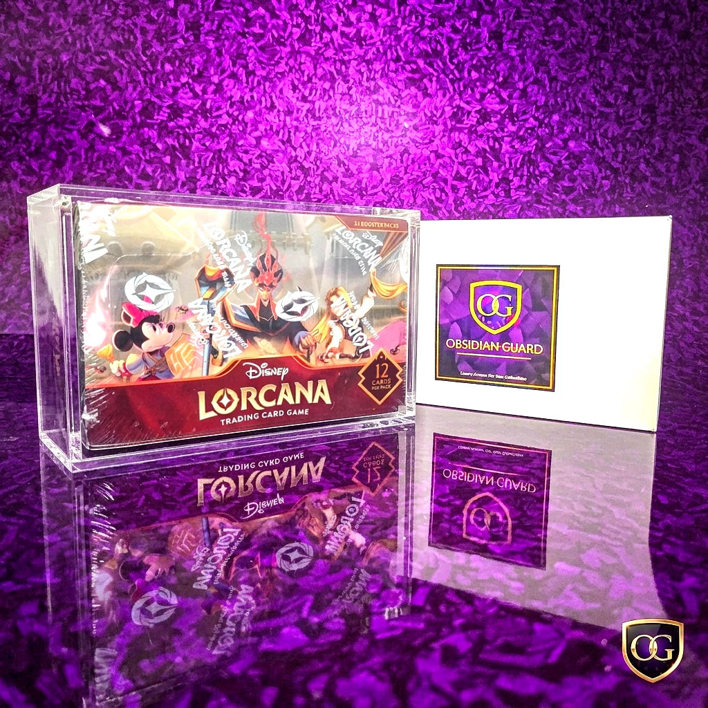 2 x 8mm Disney Lorcana Chapter 1 - 9 Booster Box Acrylic Display Box Protector Case