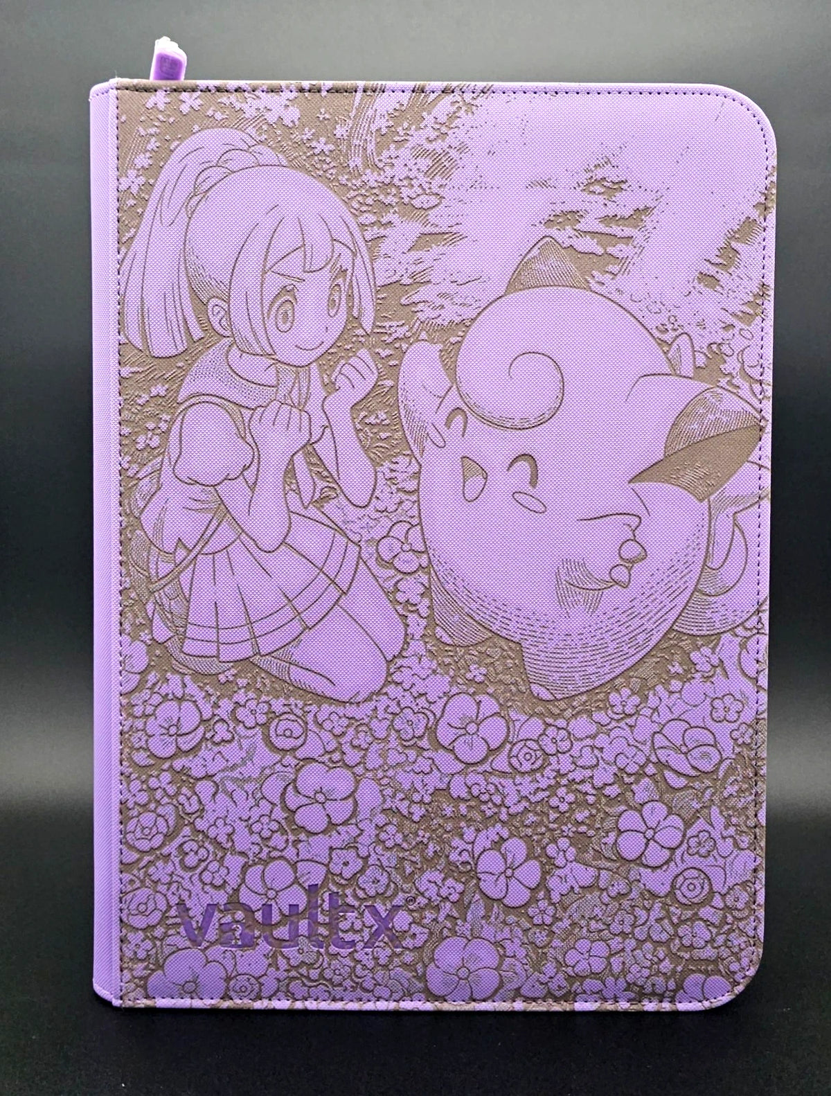 Lillie's Clefairy 184/159 Custom Engraved Pokemon Binder | Pokemon Trading Card Binder | Personalized TCG Collection Album