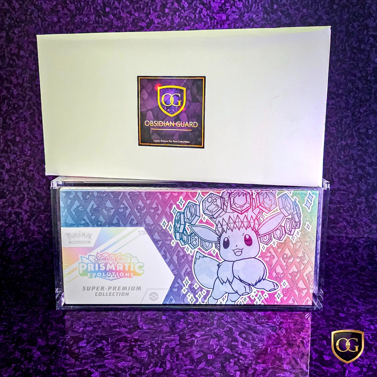 8mm Pokemon Prismatic Evolution SPC Acrylic Case Display Protector Premium Collection