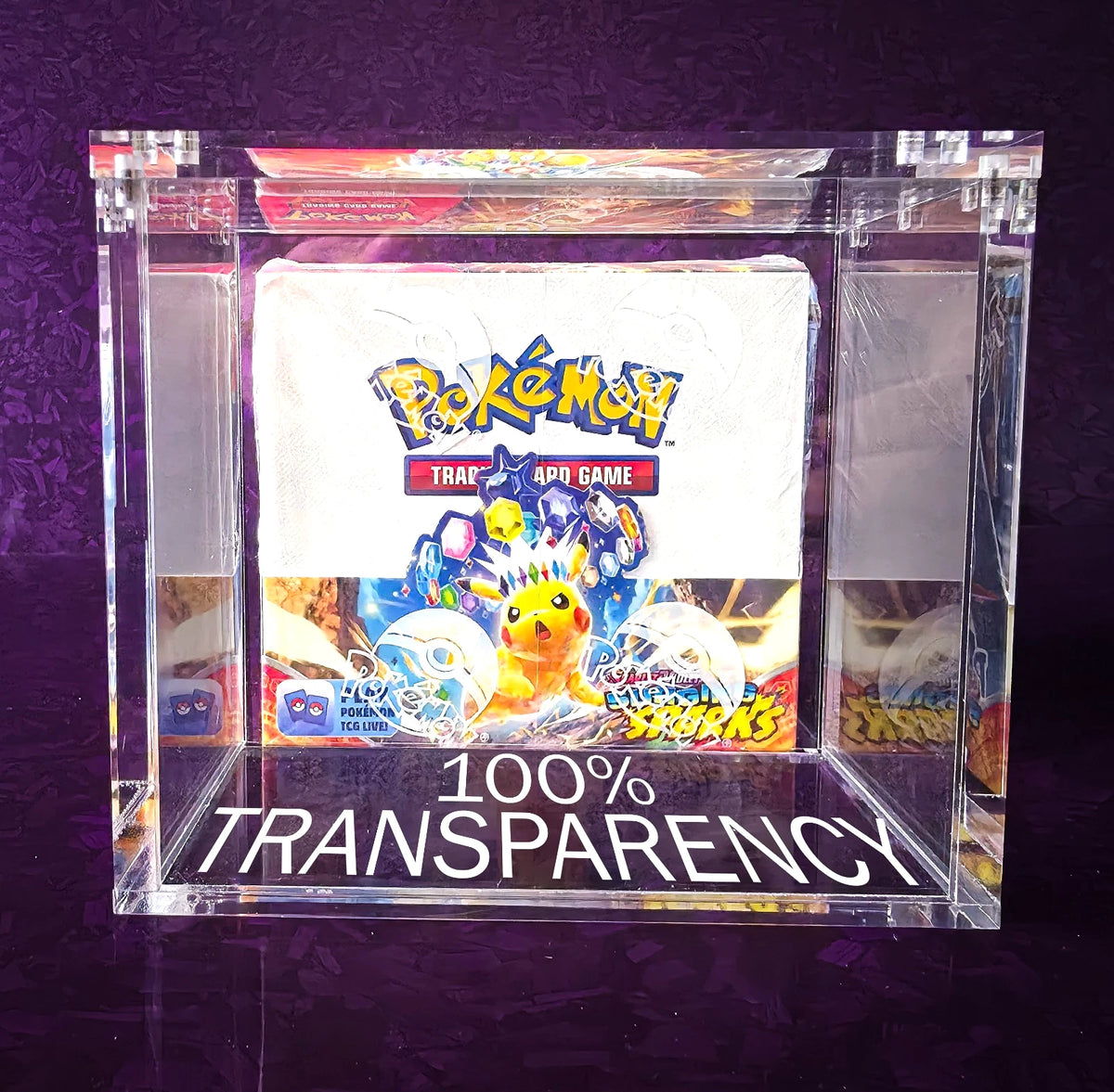 10 x 8MM Thick Pokemon Booster Box Acrylic Magnetic Display Protector Case Bulk