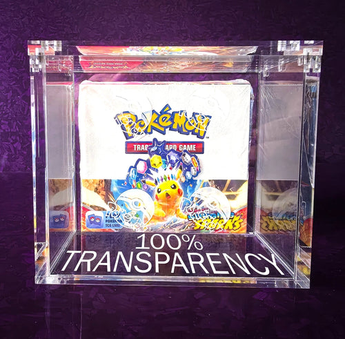 10 x 8MM Thick Pokemon Booster Box Acrylic Magnetic Display Protector Case Bulk