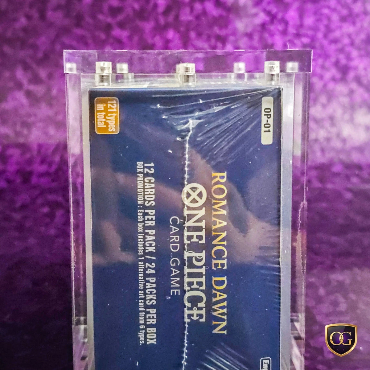 8mm One Piece OP01 OP02 OP03 White Bottom Booster Box Acrylic Display Box Case