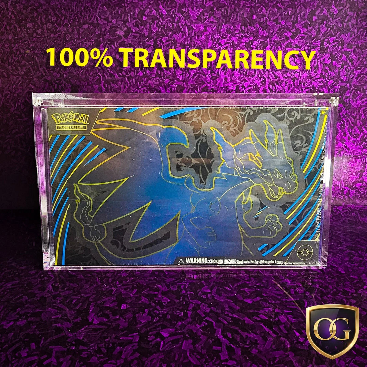 8mm Pokemon Mega Charizard UPC Acrylic Case Display Protector Mega Evolution