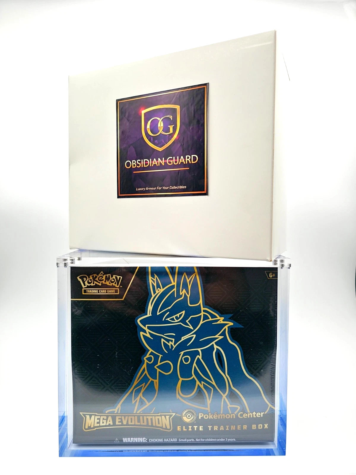 Pokemon ETB Acrylic Gradient Blue 8MM Elite Trainer Box Display Protector Case