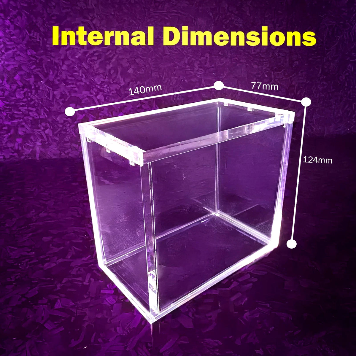 10 x 8MM Thick Pokemon Booster Box Acrylic Magnetic Display Protector Case Bulk