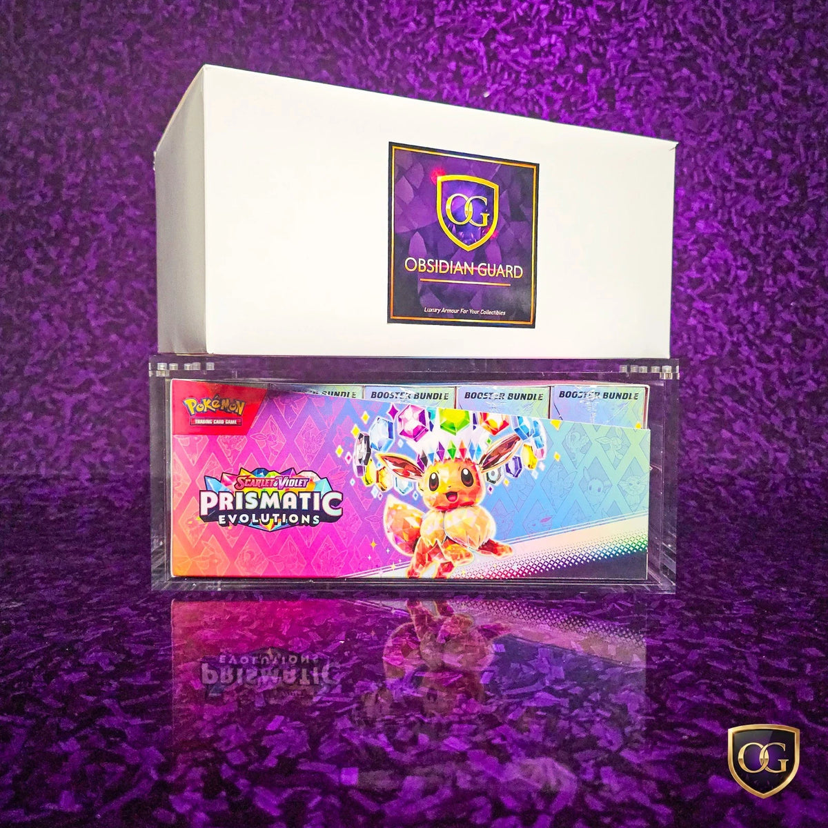 8mm Pokemon Booster Bundle Display Case Acrylic Case Display Protector Prismatic
