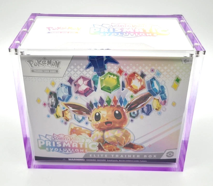 Pokemon ETB Acrylic Gradient Purple 8MM Elite Trainer Box Display Protector Case