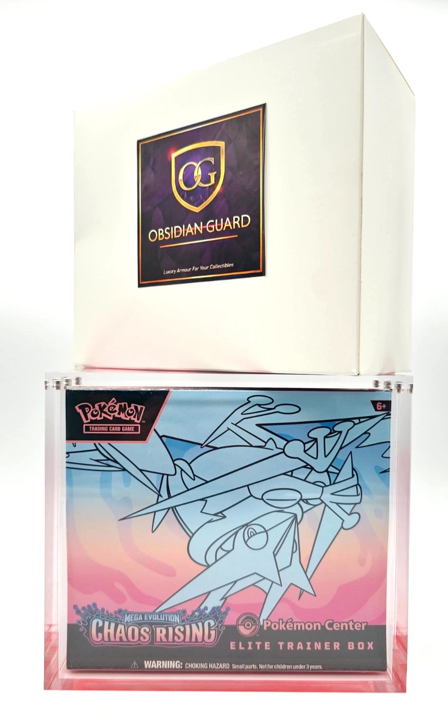 Pokemon ETB Acrylic Gradient Red 8MM Elite Trainer Box Display Protector Case