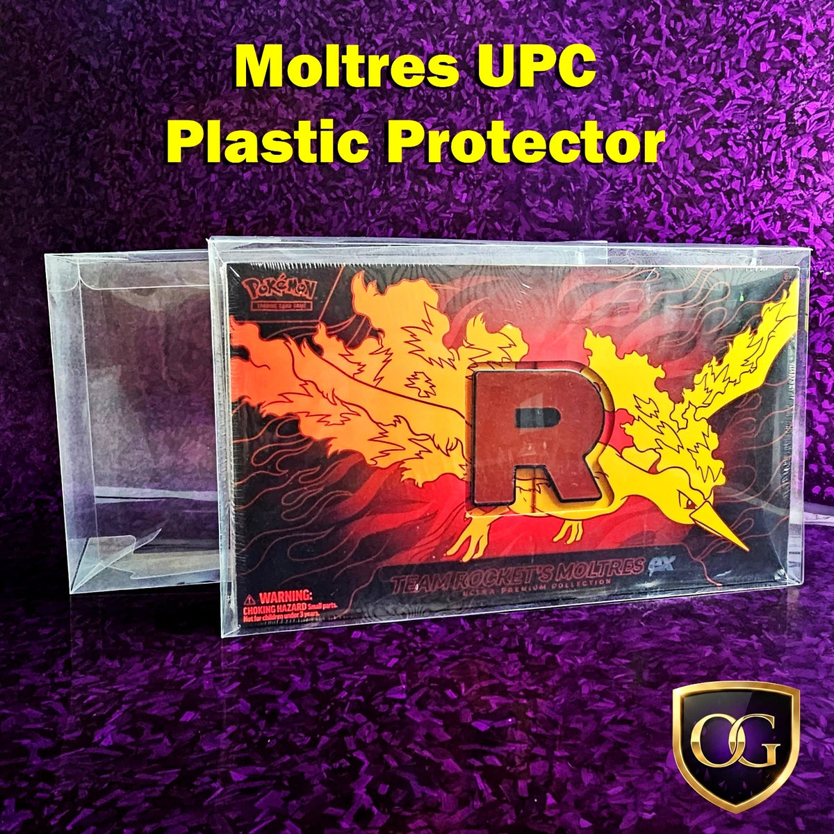 1 x Clearance: Moltres UPC Plastic Protector Case Pokemon Team Rocket 0.4mm