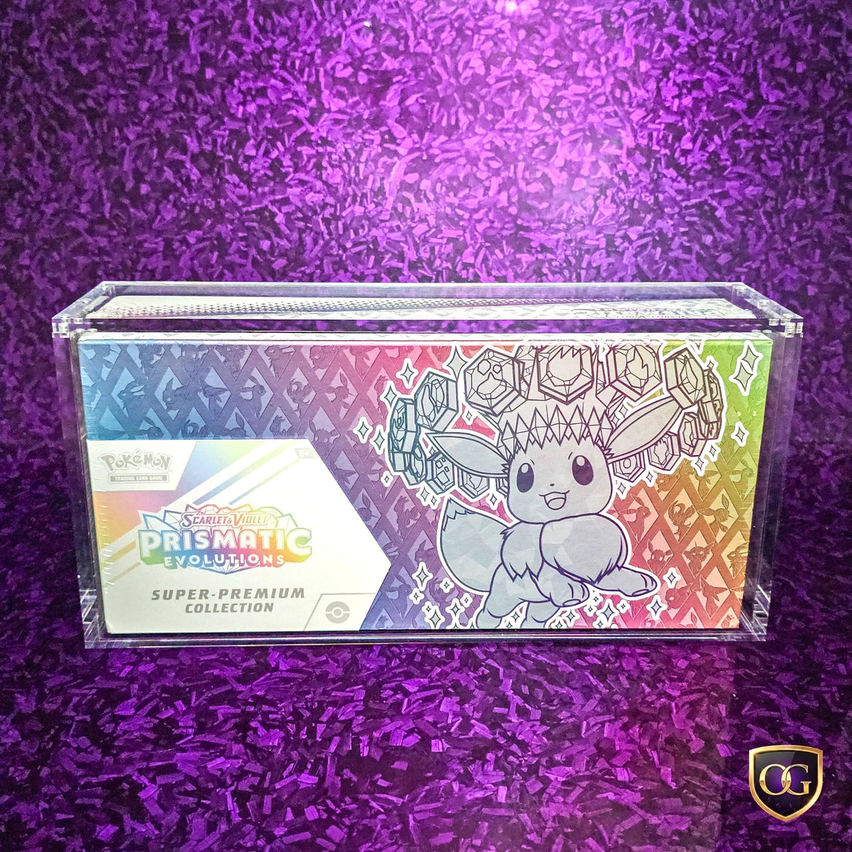 8mm Pokemon Prismatic Evolution SPC Acrylic Case Display Protector Premium Collection