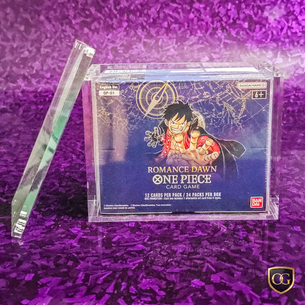 8mm One Piece OP01 OP02 OP03 White Bottom Booster Box Acrylic Display Box Case