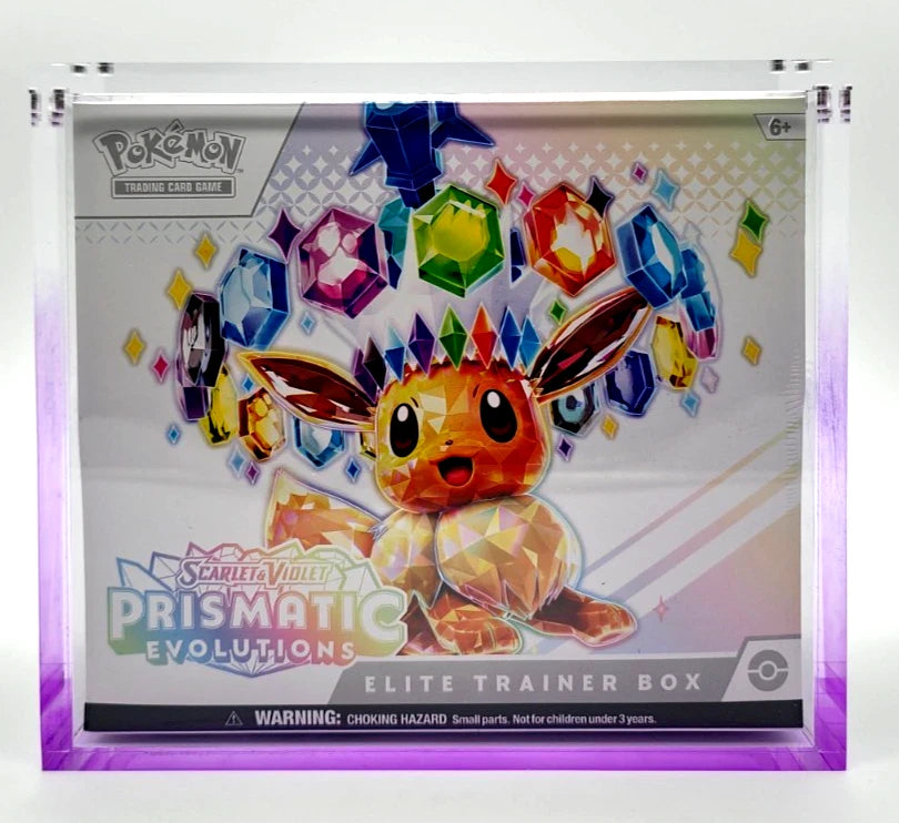 Pokemon ETB Acrylic Gradient Purple 8MM Elite Trainer Box Display Protector Case