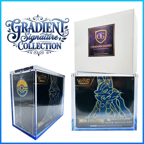 Pokemon ETB Acrylic Gradient Blue 8MM Elite Trainer Box Display Protector Case